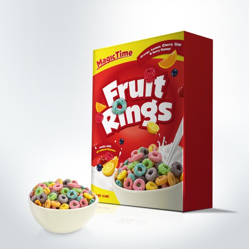 Cereal design with the title 'Breakfast Cereal box design label and box design concept  '