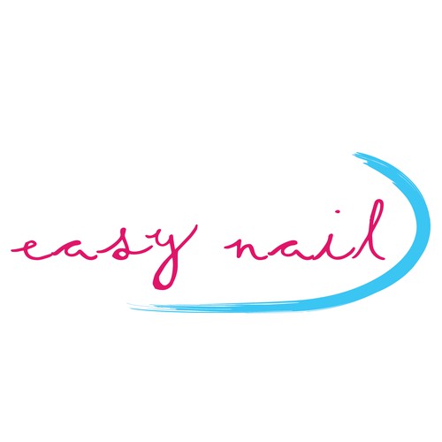 Salon brand with the title 'Easy Nail logo design'
