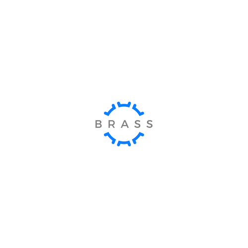 Brass logo with the title 'simple logo'