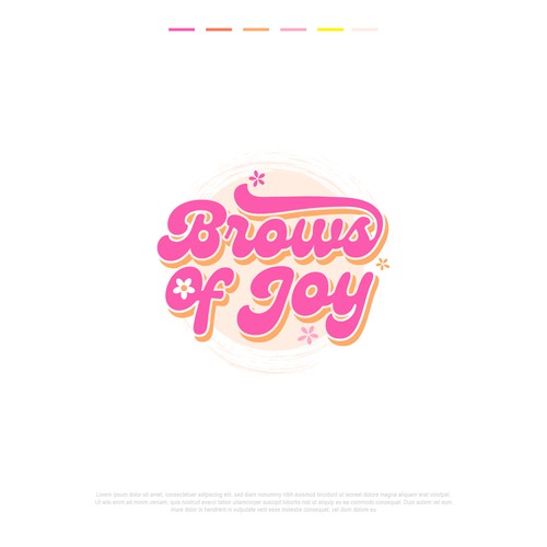 Daisy design with the title 'Modern Retro Feminine Logo Design'