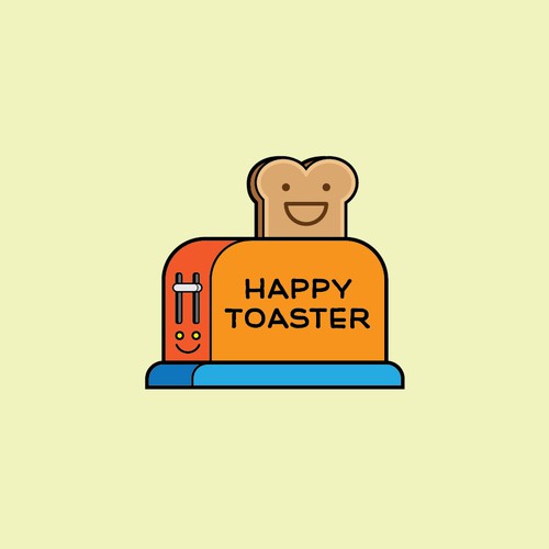 Transparent background YouTube logo with the title 'Logo for Happy Toaster'