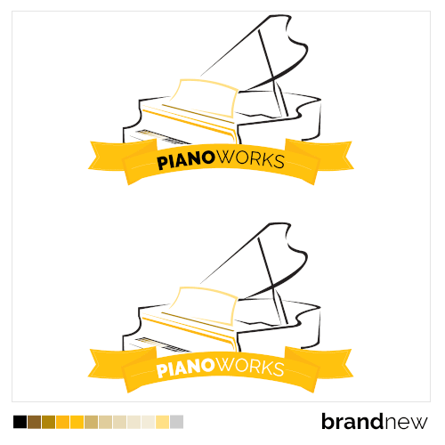 Piano keys design with the title 'Bold logo for London Bar'