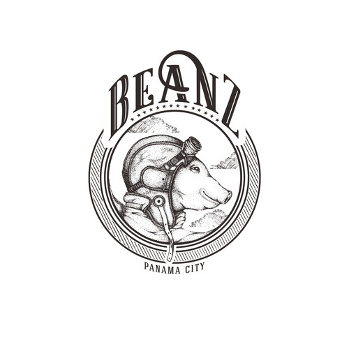 Animal logo with the title 'Classic inspired band logo for "BEANZ"'