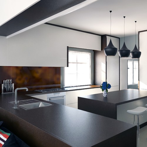 Interior design illustration with the title 'Interior design'