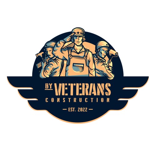 Military brand with the title 'Logo Concept; By Veterans Construction'