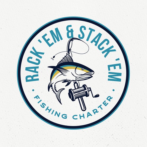 Fish logo with the title 'Logo Design for Fishing Charter'