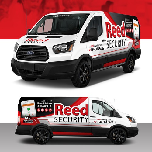 Transit design with the title 'Security Company Transit Van Wrap'