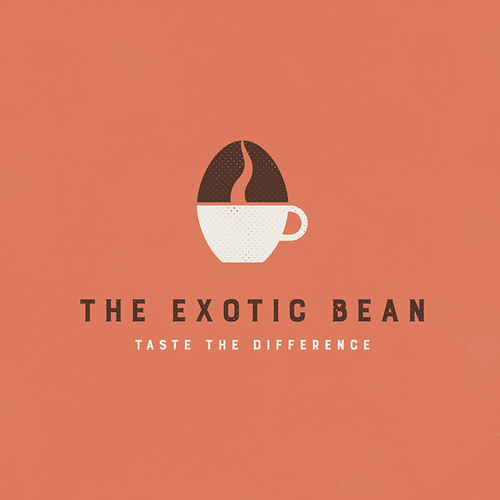 Tangerine  logo with the title 'The Exotic Bean Logo'