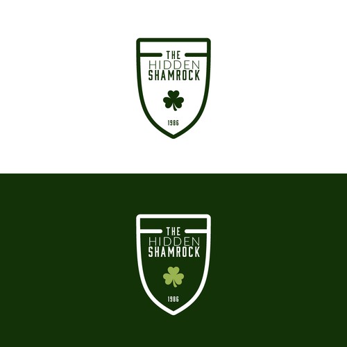 Shamrock logo with the title 'Hidden Shamrock Shield Concept'