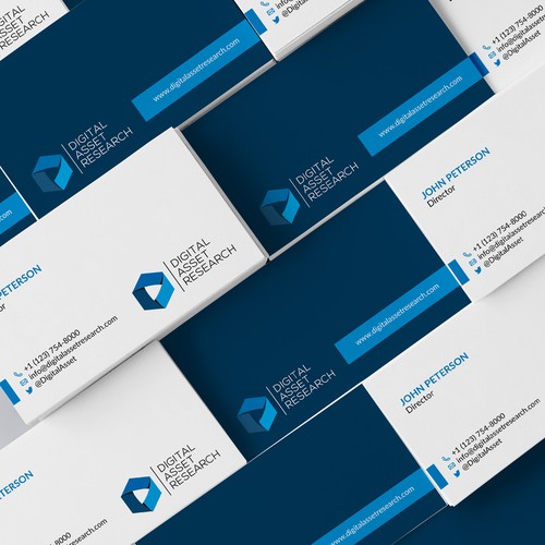 Dark blue design with the title 'Business Card'