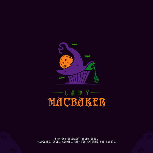 Halloween logo with the title 'Halloween Cake Logo'