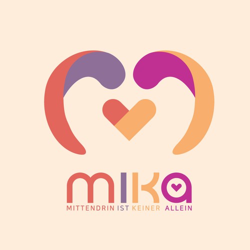 Support logo with the title 'Optimistisches Logo um Betroffenen häuslicher Gewalt direkte schnelle Hilfe zu bieten'