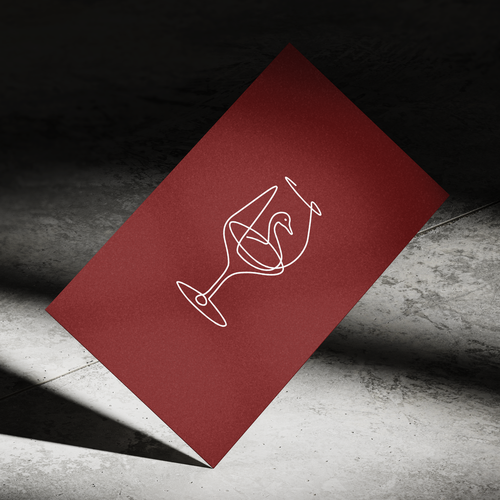 Wine glass design with the title 'Whimsical logo for GG Winemaker'