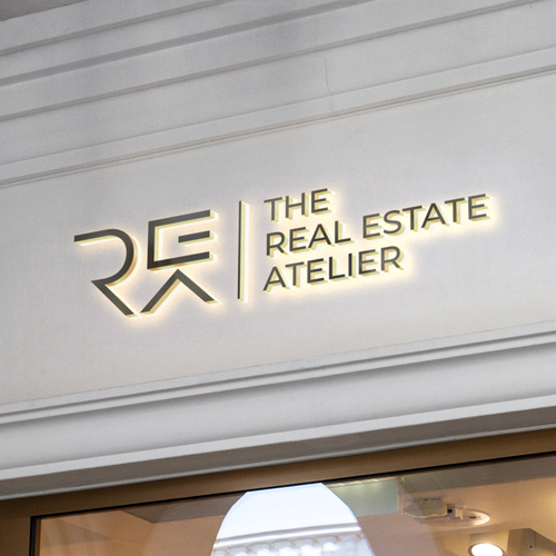 Hotel logo with the title 'Real Estate Atelier | Real Estate Logo | Home Logo | Initials logo '