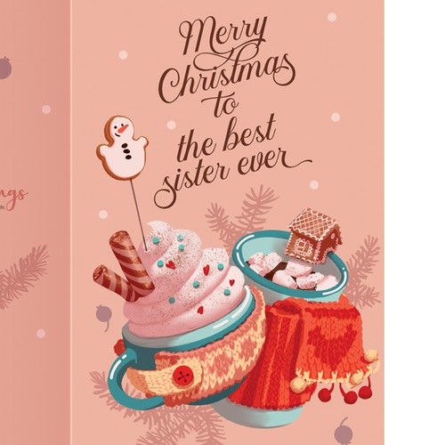 Cozy design with the title 'Christmas Card Design'