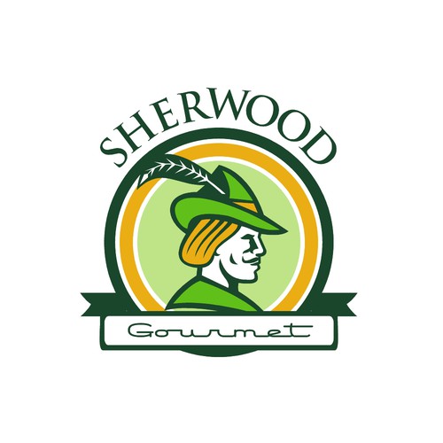 Hat logo with the title 'Sherwood Gourmet'