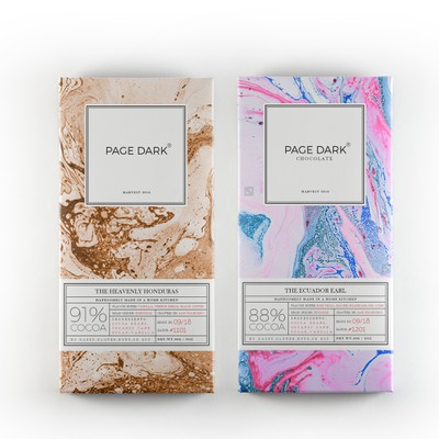 Page Dark | Chocolate Wrapper Design