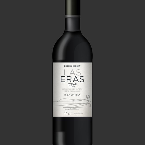 Branding label with the title 'Wine Label for exclusive and organic Red Wine'