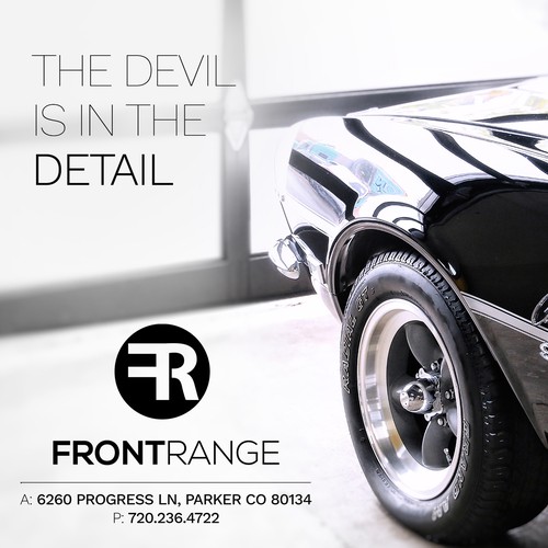 Auto design with the title 'Mailer for a car detailer'