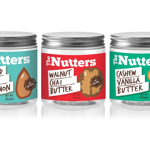 Simple label with the title 'The Nutters label design'