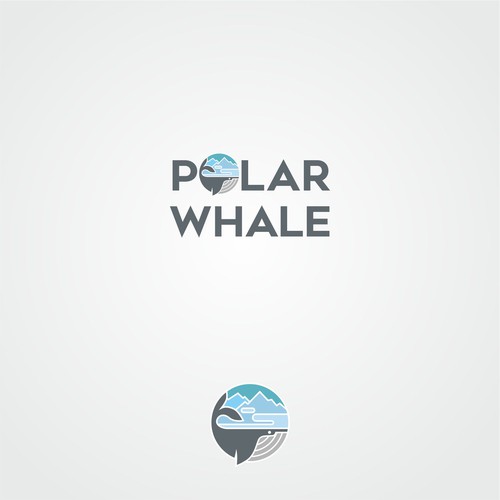 O logo with the title 'polar whale'