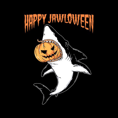 Halloween t-shirt with the title 'Happy Jawloween'