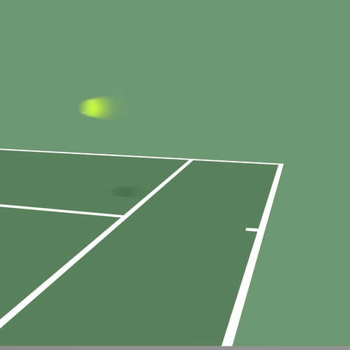 Sports book cover with the title 'Minimal tennis cover design'