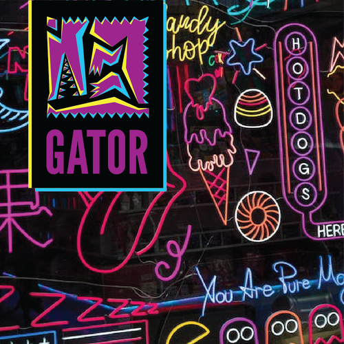 Crocodile logo with the title 'Gator, Crock, Crockodile Logo'