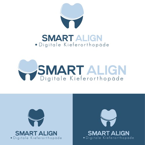 Pastel blue logo with the title 'Minimalist Logo of SmartAlign'