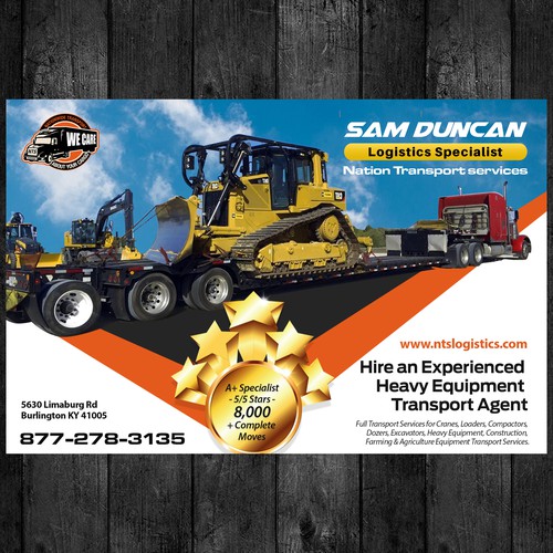 Magazine ad design with the title 'Sam Duncan'