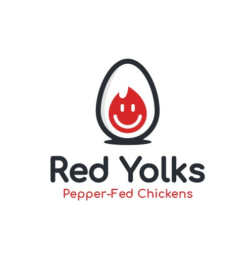 Egg design with the title 'Playful logo design for an egg production company'