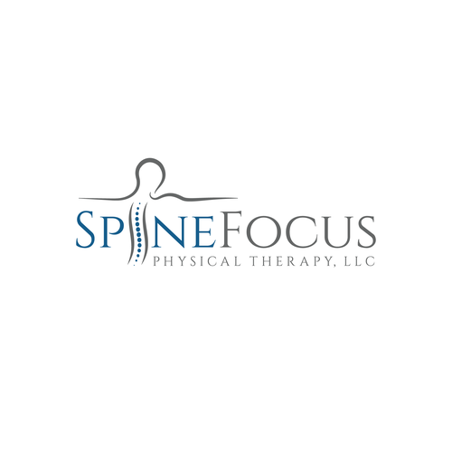 Focus logo with the title 'A clean and professional wordmark logo for a spine therapy service.'