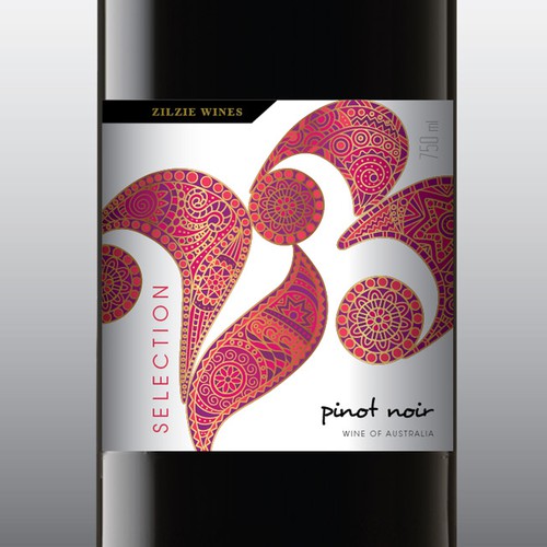 Beverage label with the title 'Modern wine label colection'