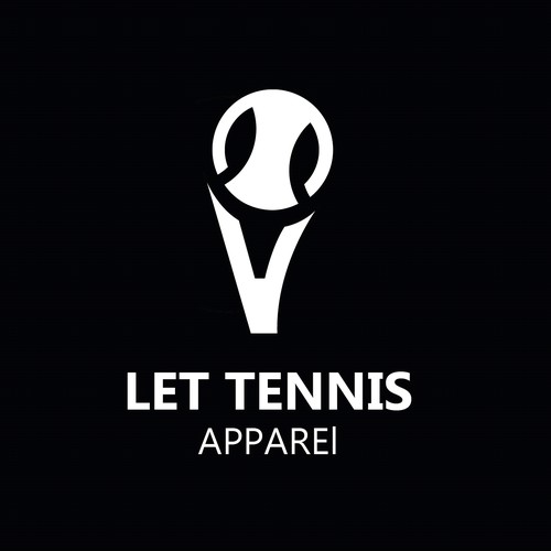 Sportswear logo with the title 'Let Tennis Apparel Logo'