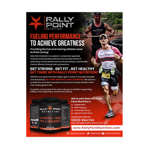 Exercise design with the title 'Rally Point Flyer Design'