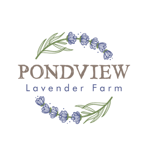 Brush stroke logo with the title 'Logo for Lavender Farm'