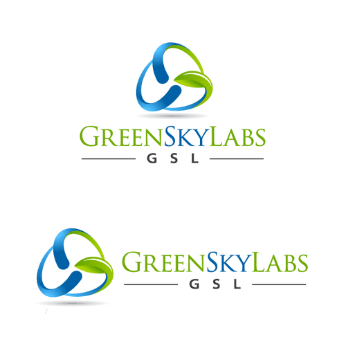 Sustainable design with the title 'GreenSkyLabs logo'