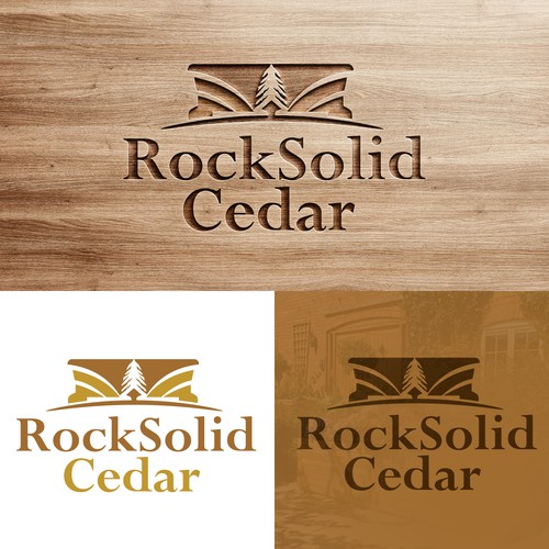 Woodworking logo with the title 'Company produce Cedar wood products '