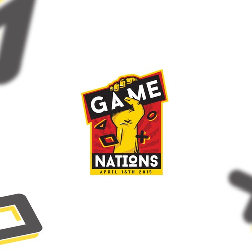 Illustrative design with the title 'Gaming awards logo'