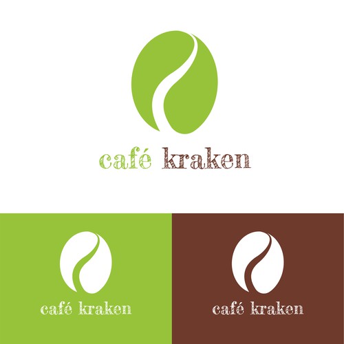 Healthy eating logo with the title 'Logo concept for Vegan Coffee Brand'