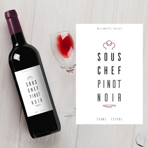 Pinot noir label with the title 'Wine Label'