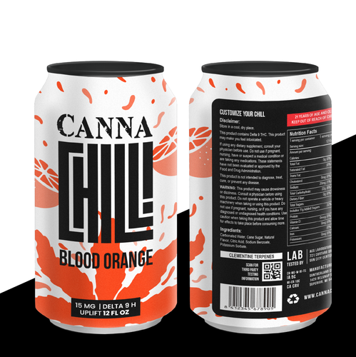 Cannabis label with the title 'Canna Chill Beverage'