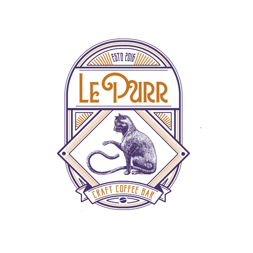 Art Deco design with the title 'logo for a coffee bar'