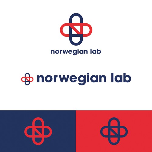 Norway and Norwegian logo with the title 'Norwegian Lab Logo'