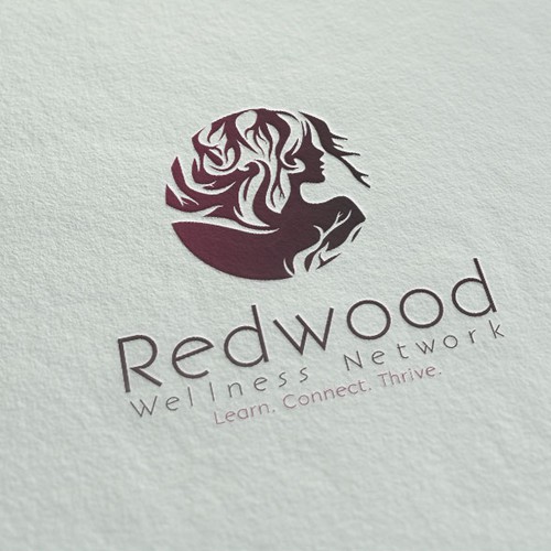 Redwood design with the title 'Creative logo for a wellness center'