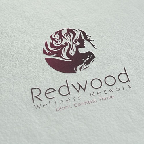 Tree root logo with the title 'Creative logo for a wellness center'