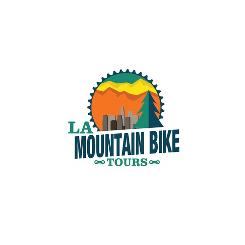 LA logo with the title 'Logo Design for a Mountain Bike Tour Company'