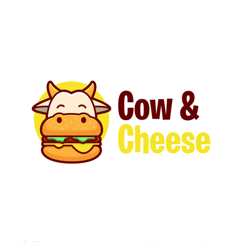 Cheese logo with the title 'Logo for Cow & Cheese'