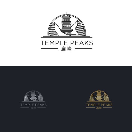 Temple design with the title 'TEMPLE PEAKS'