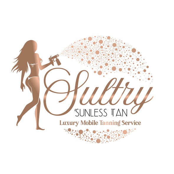 Tanning logo with the title 'Sultry Sunless Tan'